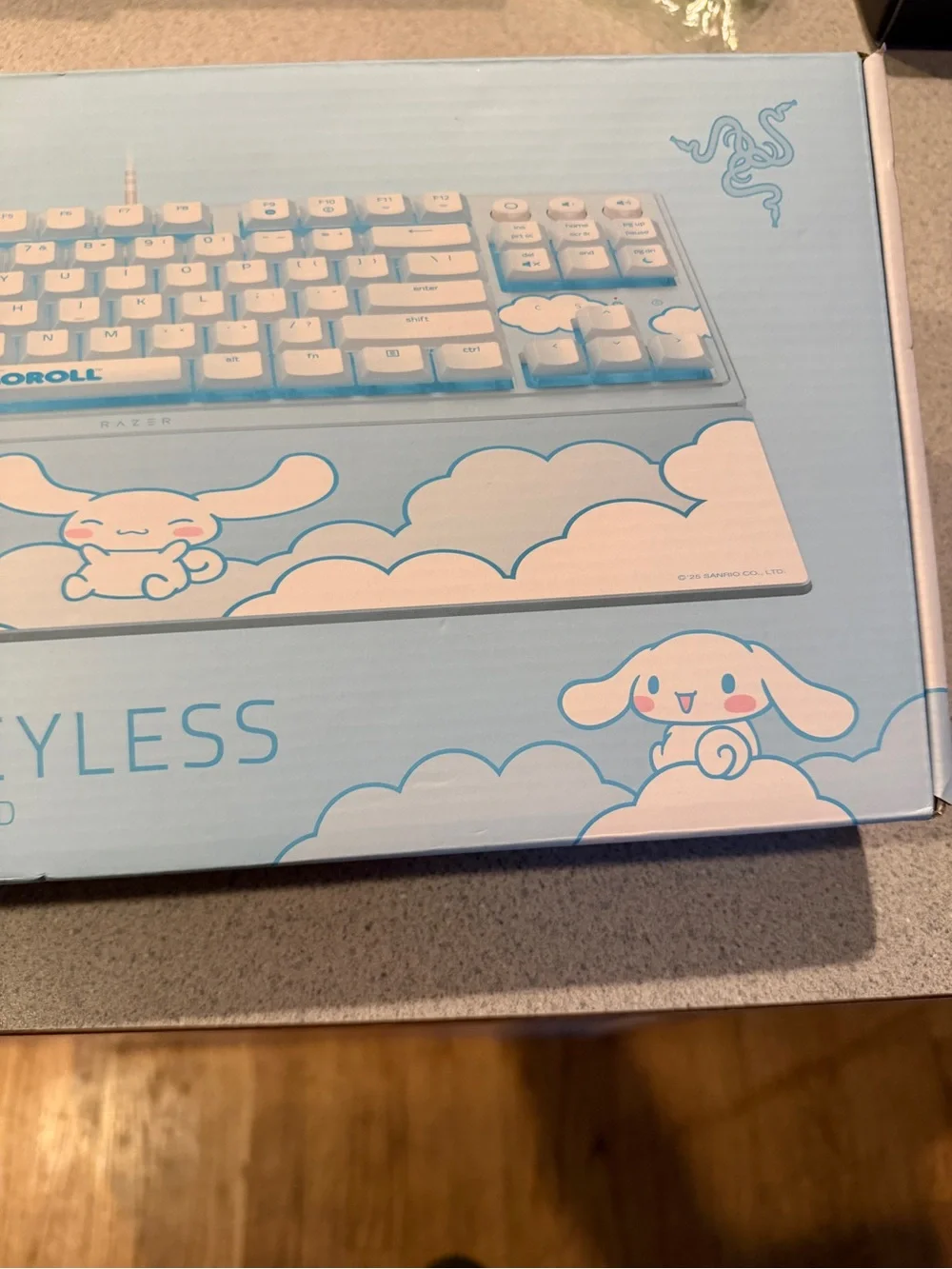 Razer Chroma RGB Ornata V3 Tenkeyless Cinnamoroll Hello Kitty Keyboard Backlit